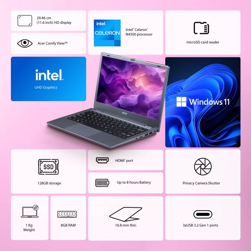 Acer aspire 3 Intel N4500