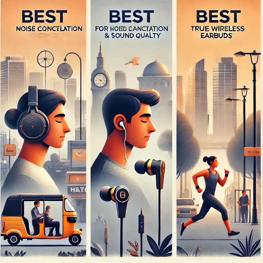 comparing headphones, earphones, and earbuds