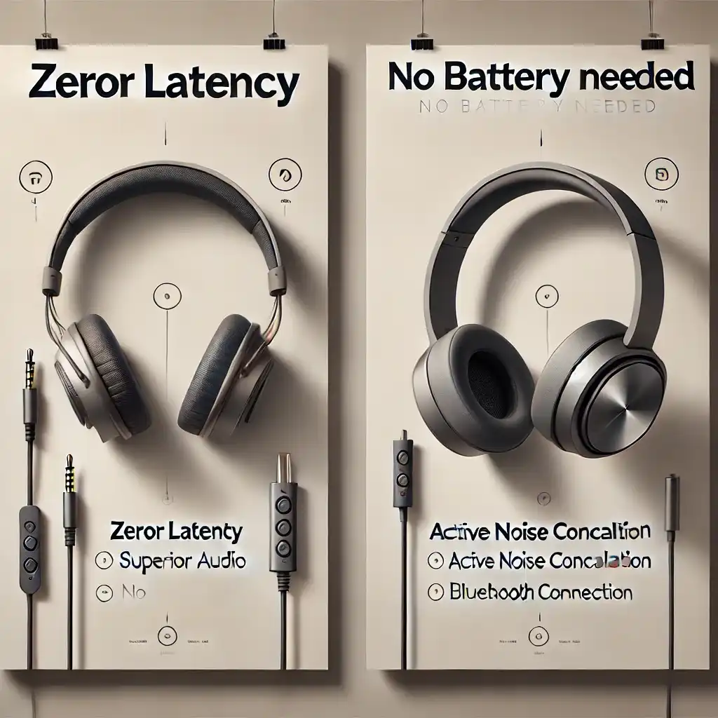 comparing wired and wireless headphones