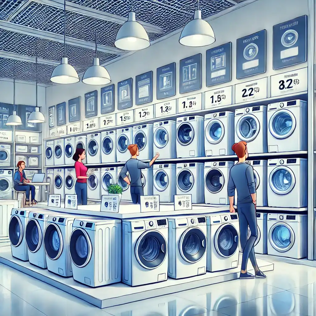 a variety of washing machines