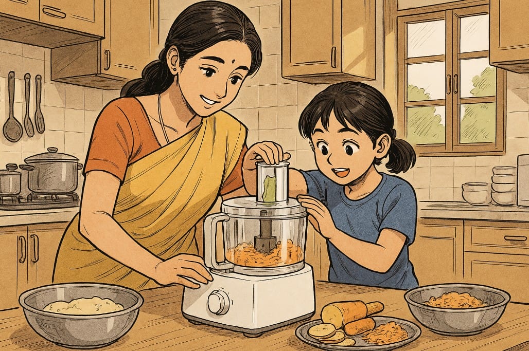 food processor in Indian kitchen