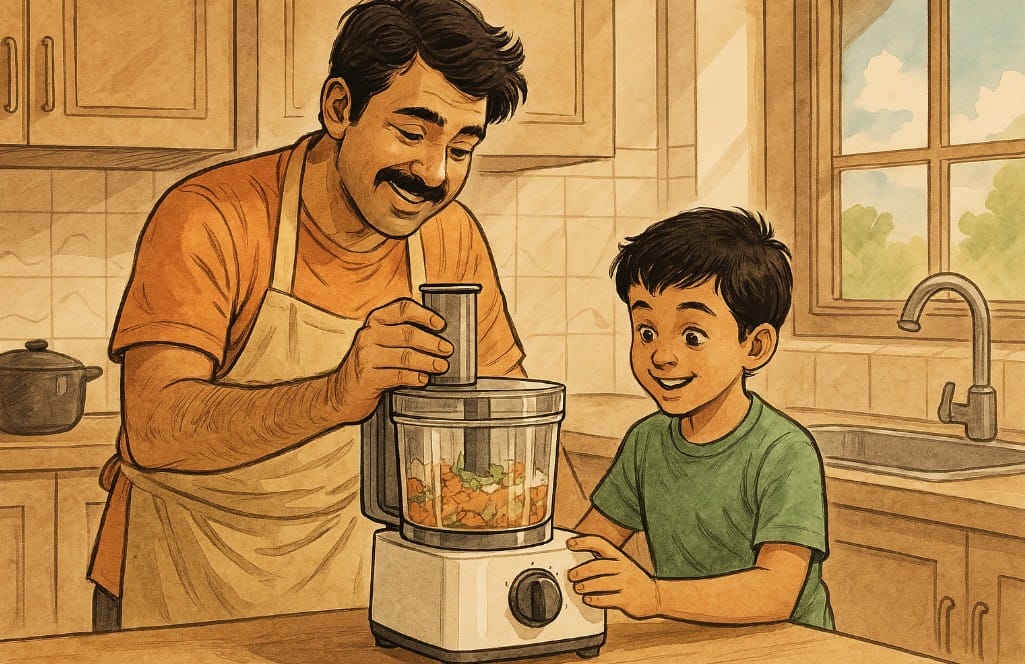 food processor vegetable cutting