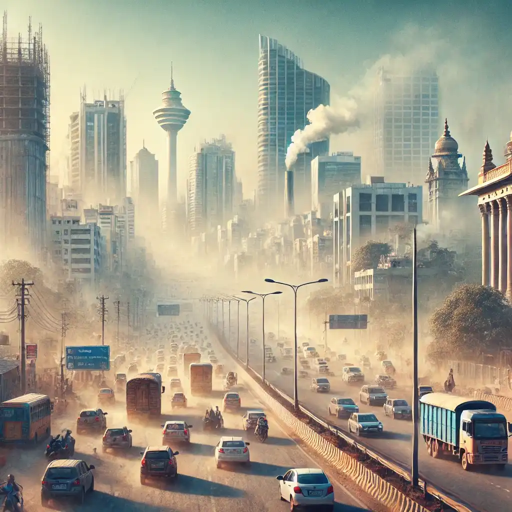 illustration of air pollution in Bengaluru