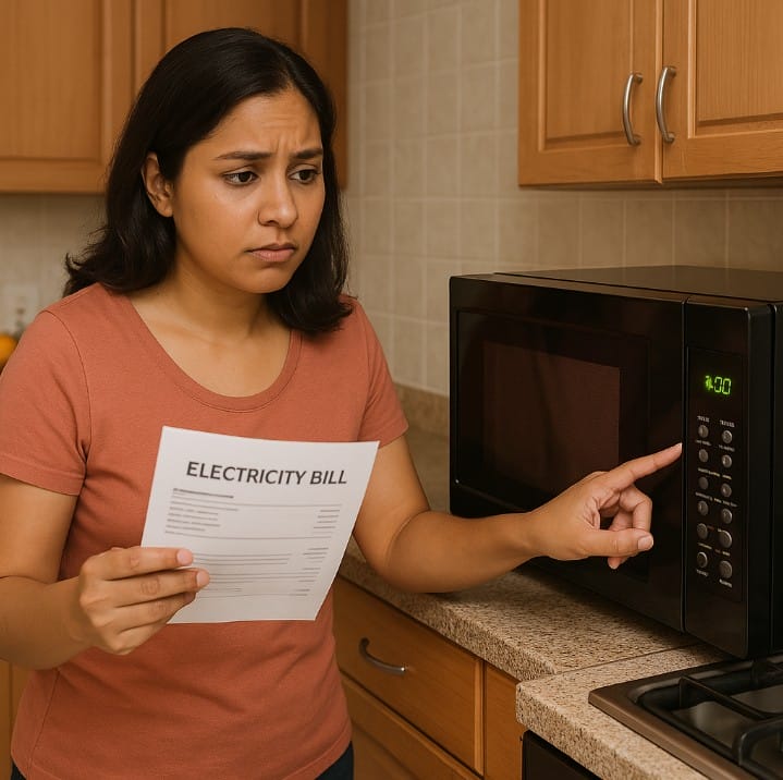 microwave oven monthly electricity bill impact