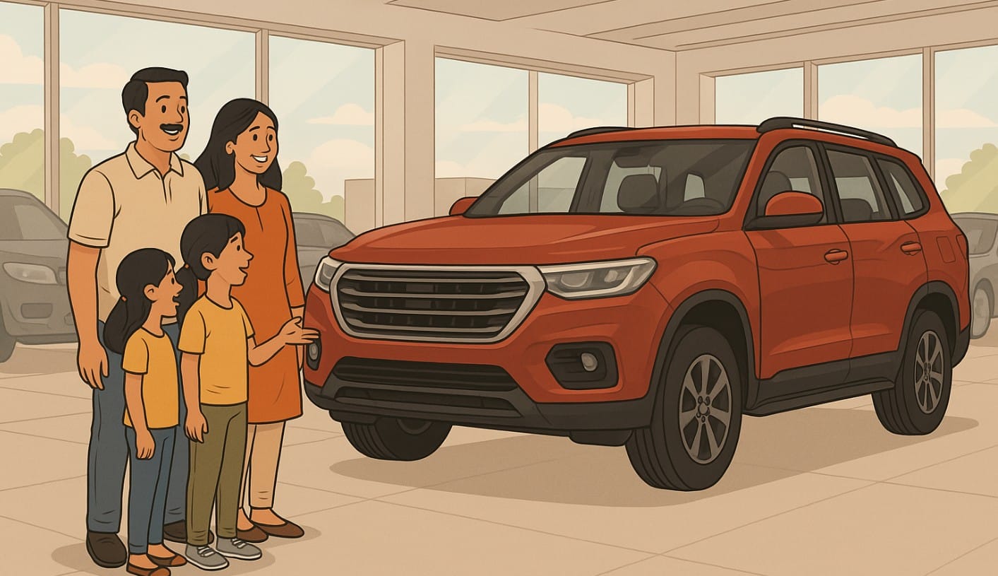a family considering suv for highway drive