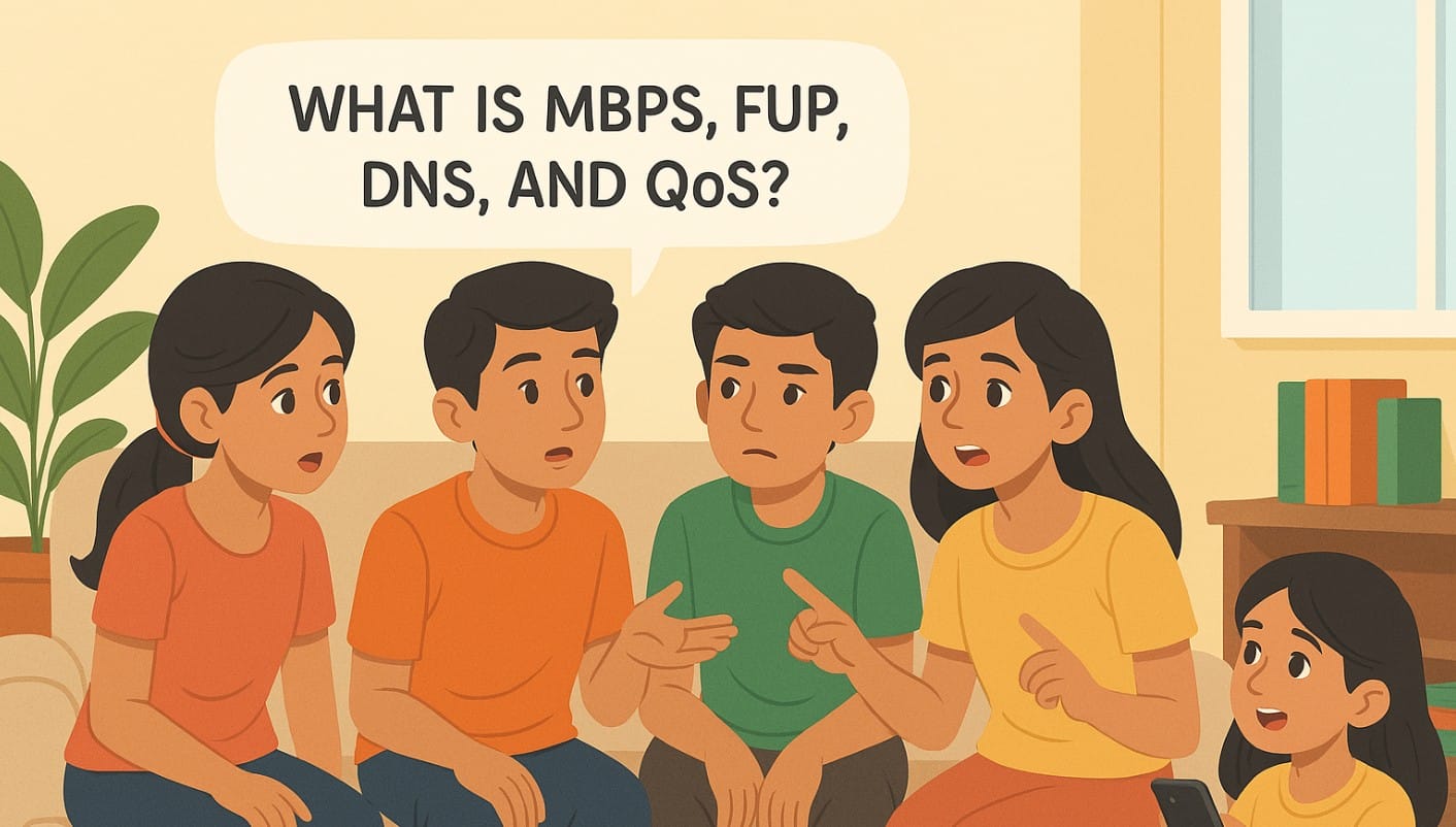 broadband internet terms discussion among siblings