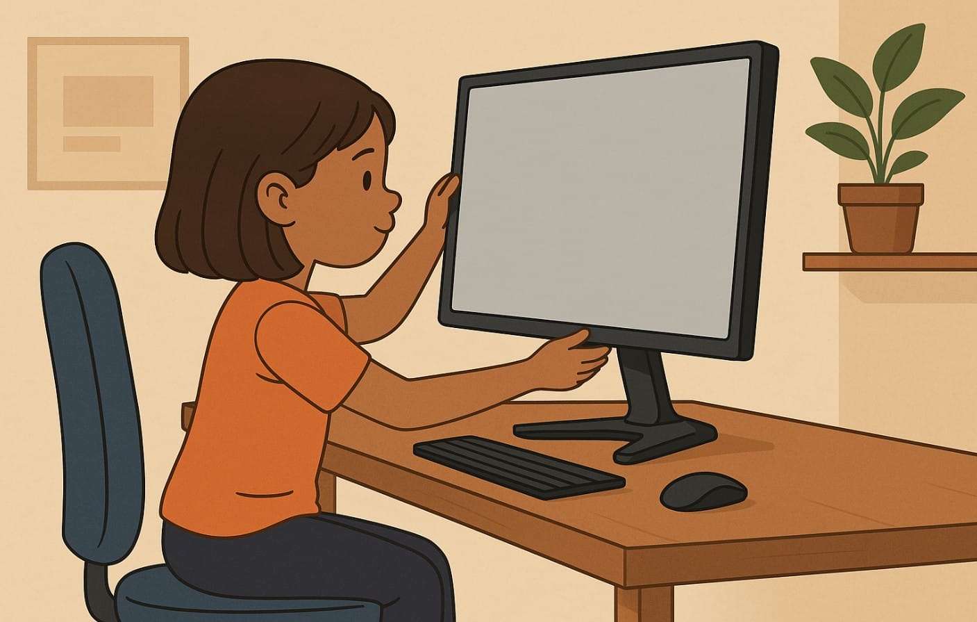 ergonomic monitor setup
