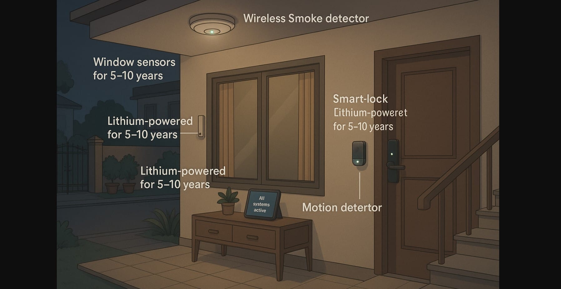 lithium battery for reliable home security