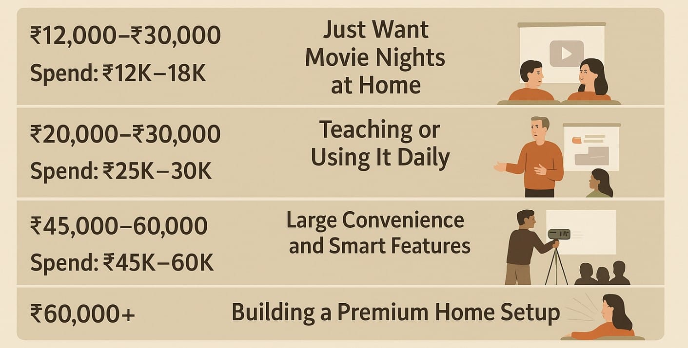 projector price breakdown based on usage