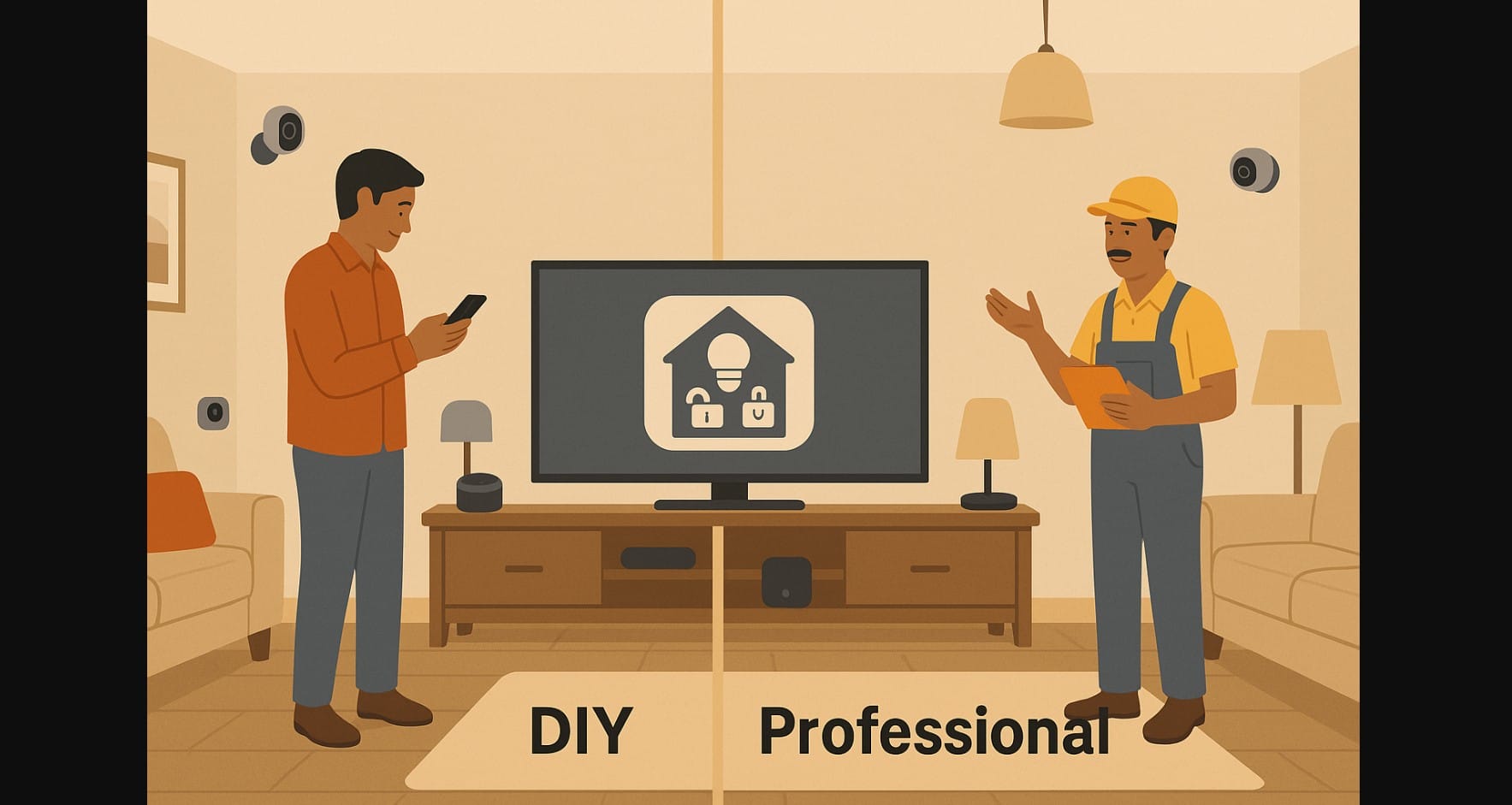 smart home setup diy vs professional