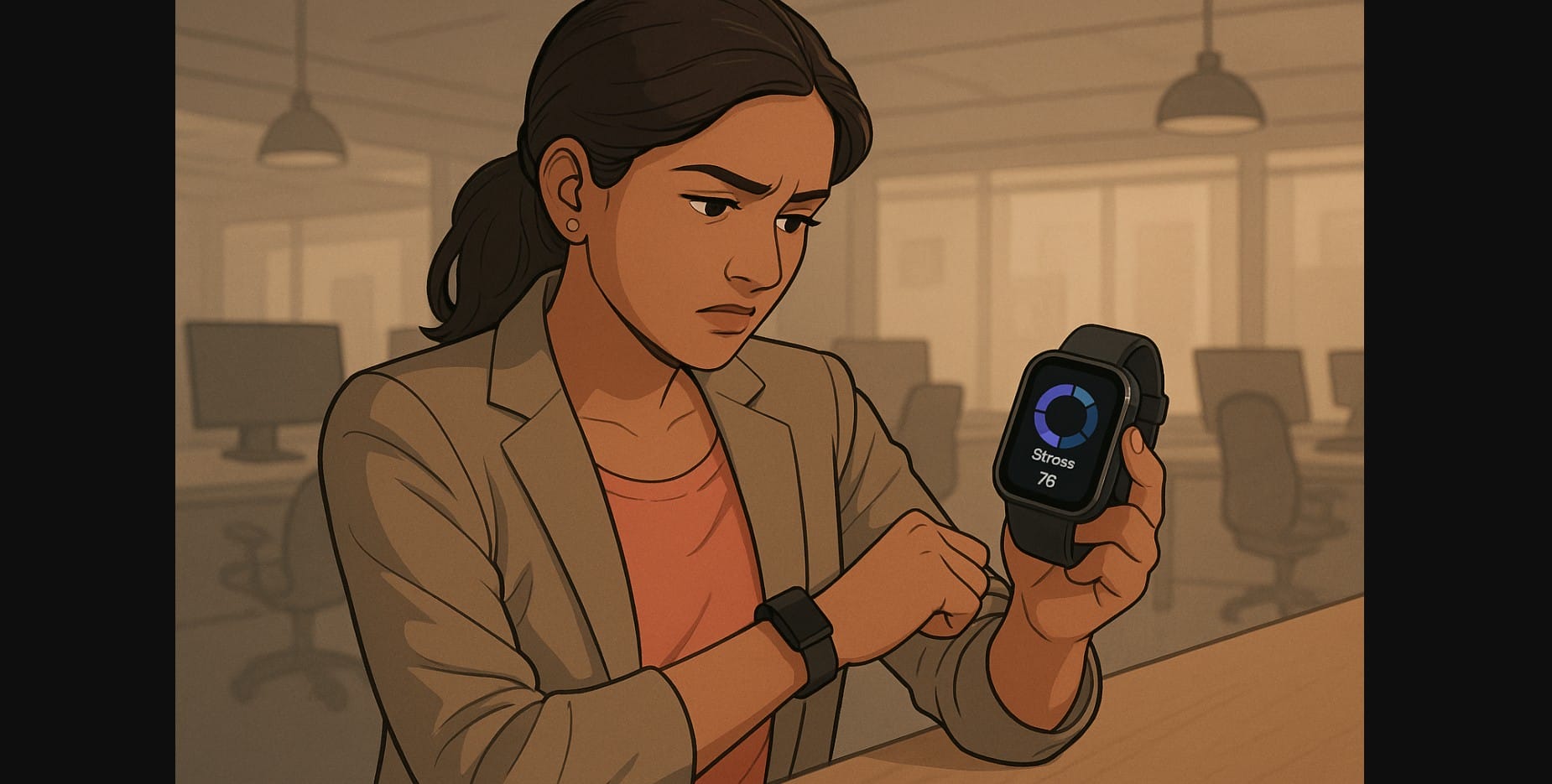 smartwatch stress reading