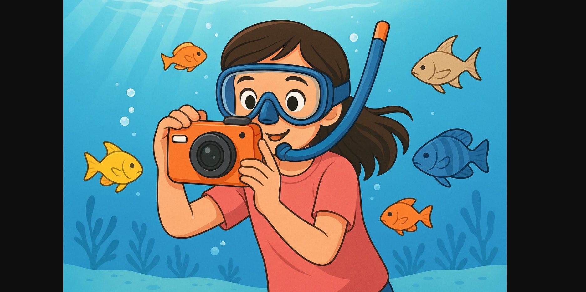 under water camera in action