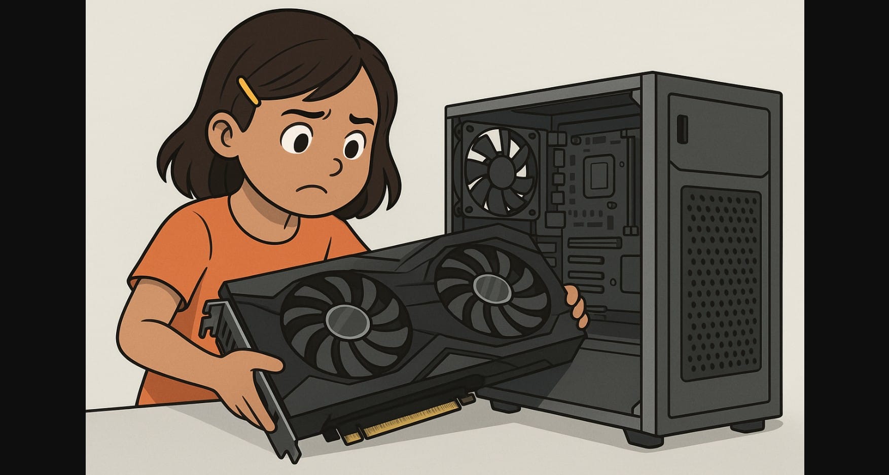 big graphics card with small cabinet problem