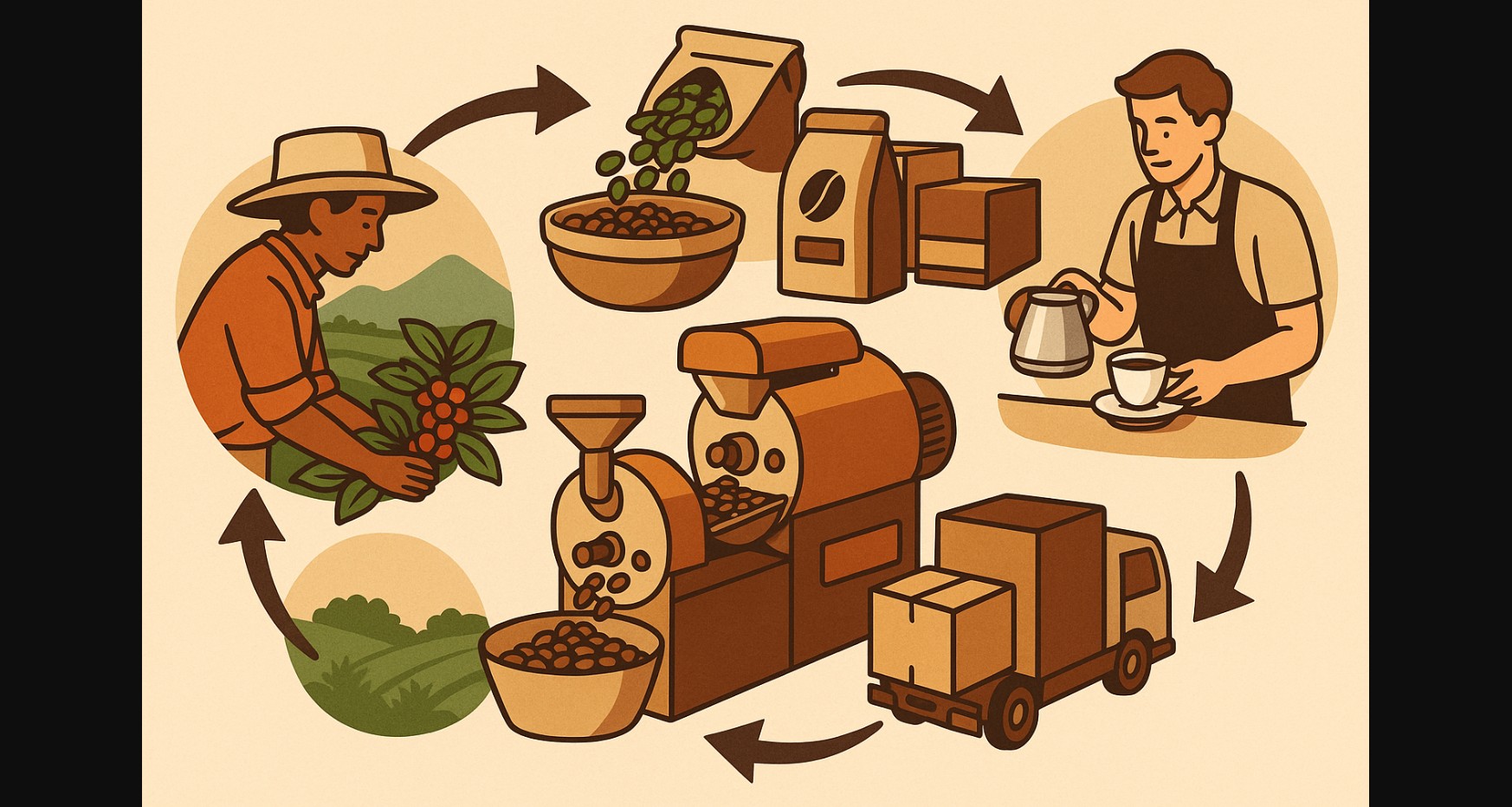 coffee from farm to cup process