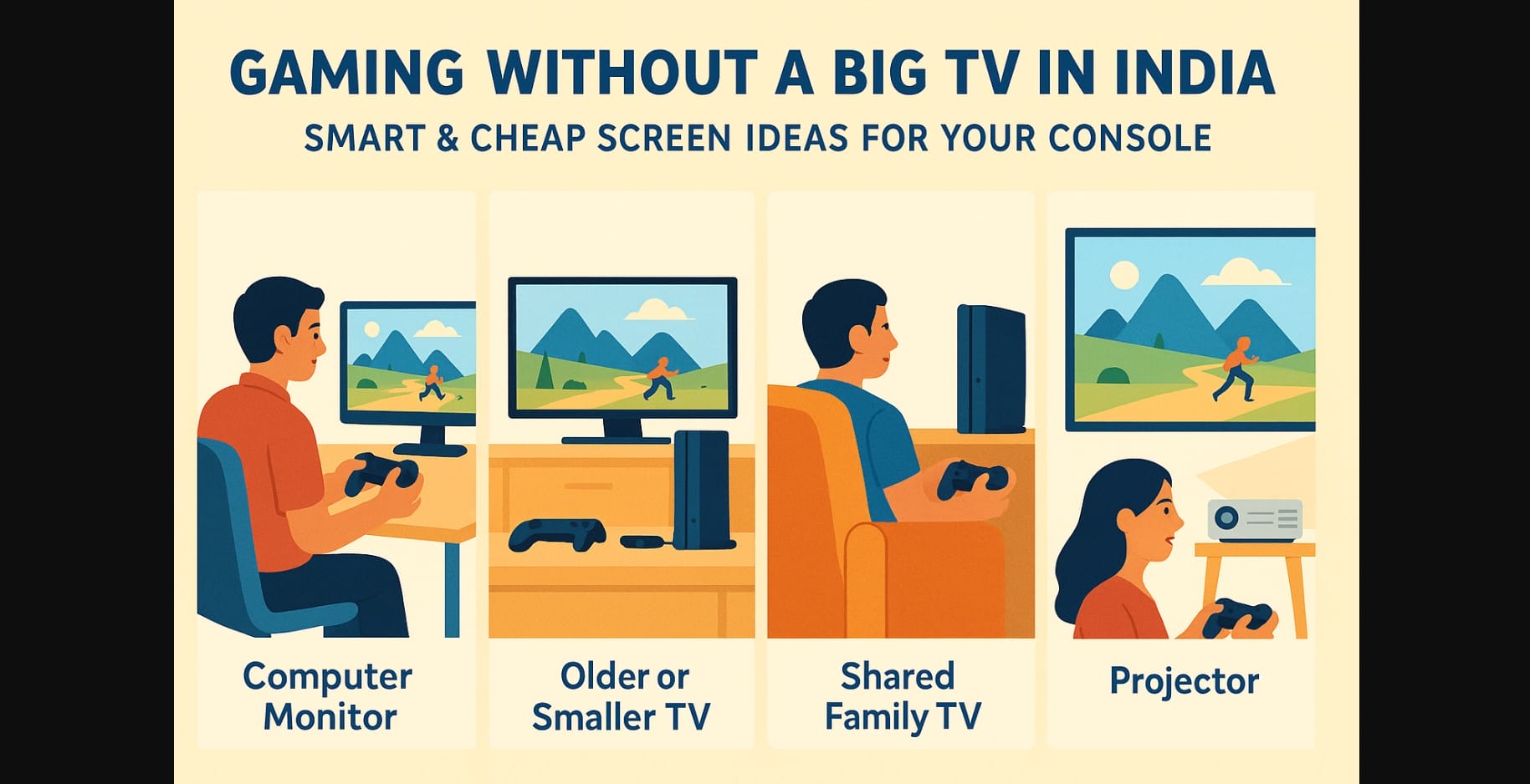 console gaming without big tv in India