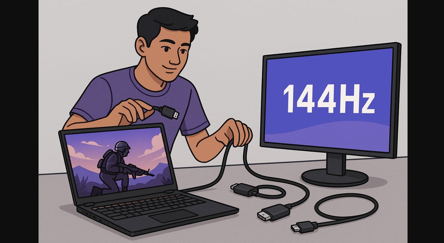 gaming laptop with high refresh rate 144hz monitor