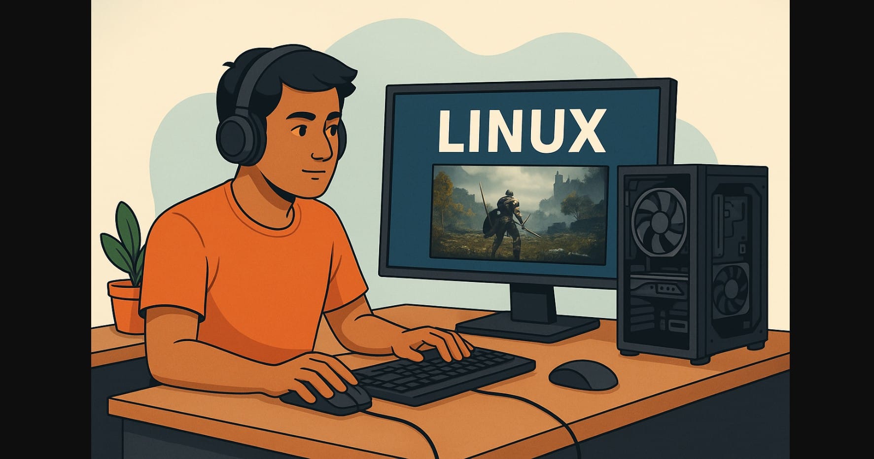 gaming on linux computer