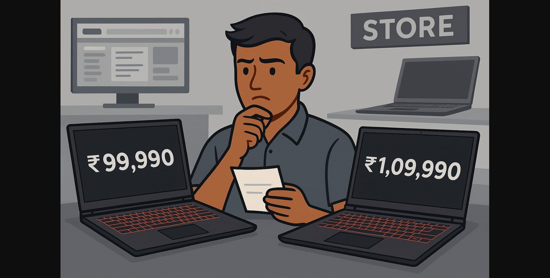 online vs offline gaming laptop price