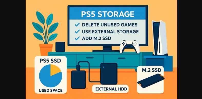 PlayStation 5 storage disk space management