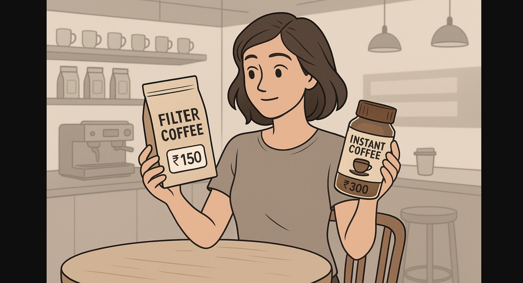 filter coffee vs instant coffee pricing