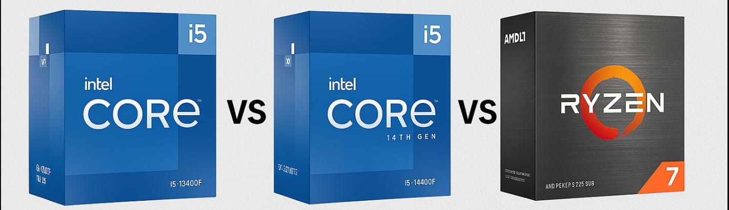 Ryzen 7 5700 vs i5-14400F vs 13400F